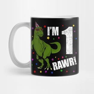 Bday Kids 1 Year Old Dinosaur Birthday Mug